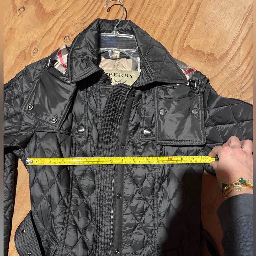 Burberry Baughton Quilted Belt Jacket Coat Flint - Picture 7 of 8